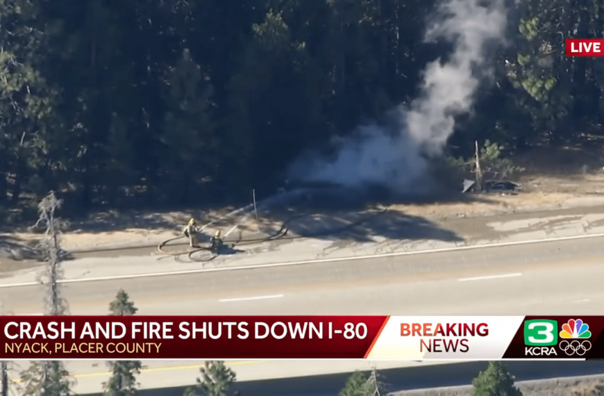 ‘Toxic’ Tesla Semi Fire Closes Part of I-80 Indefinitely as Firefighters Let It Burn